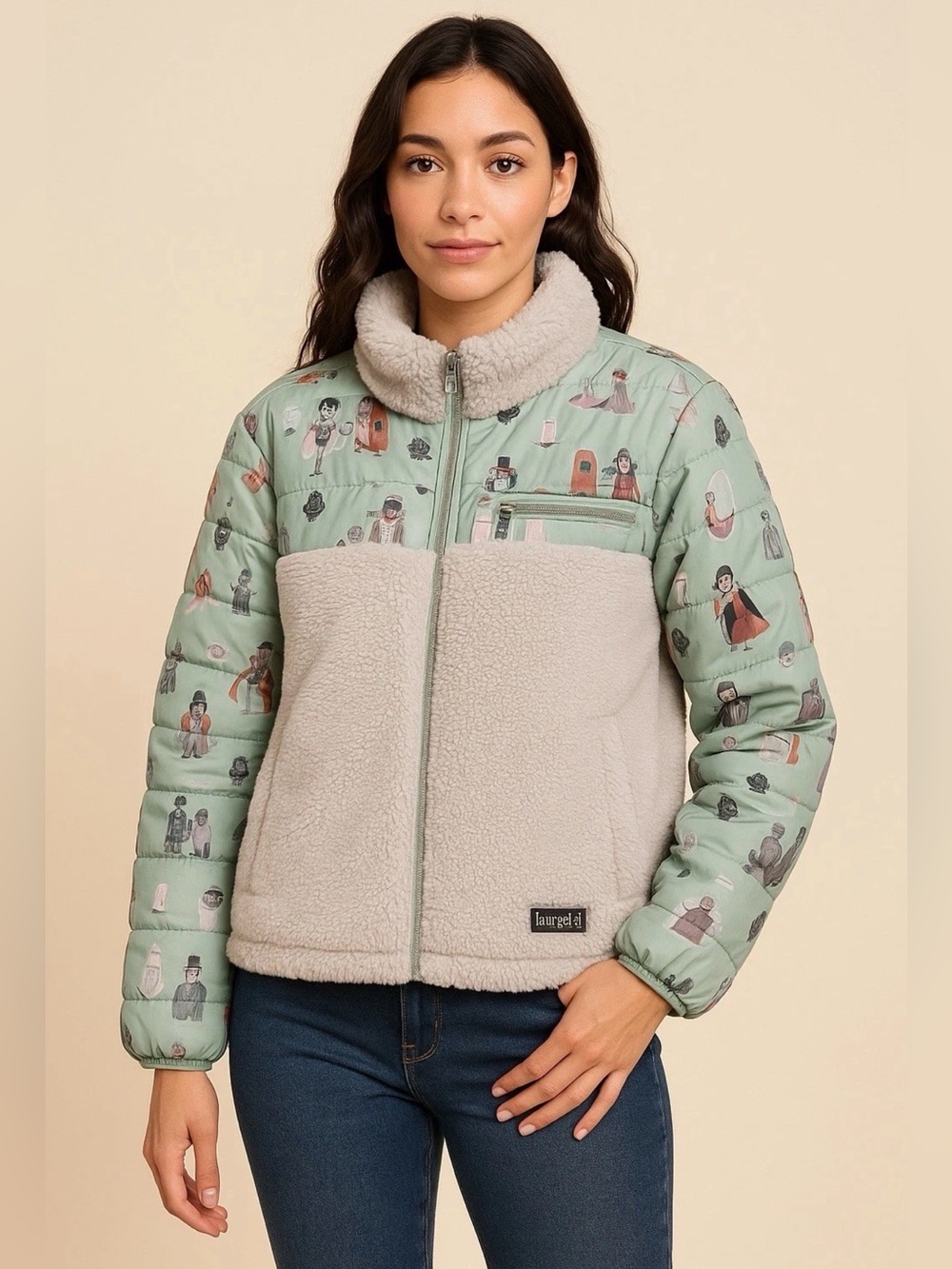 Disney Parks Haunted Mansion Leota Sherpa Full Zip Jacket Women’s Size XS